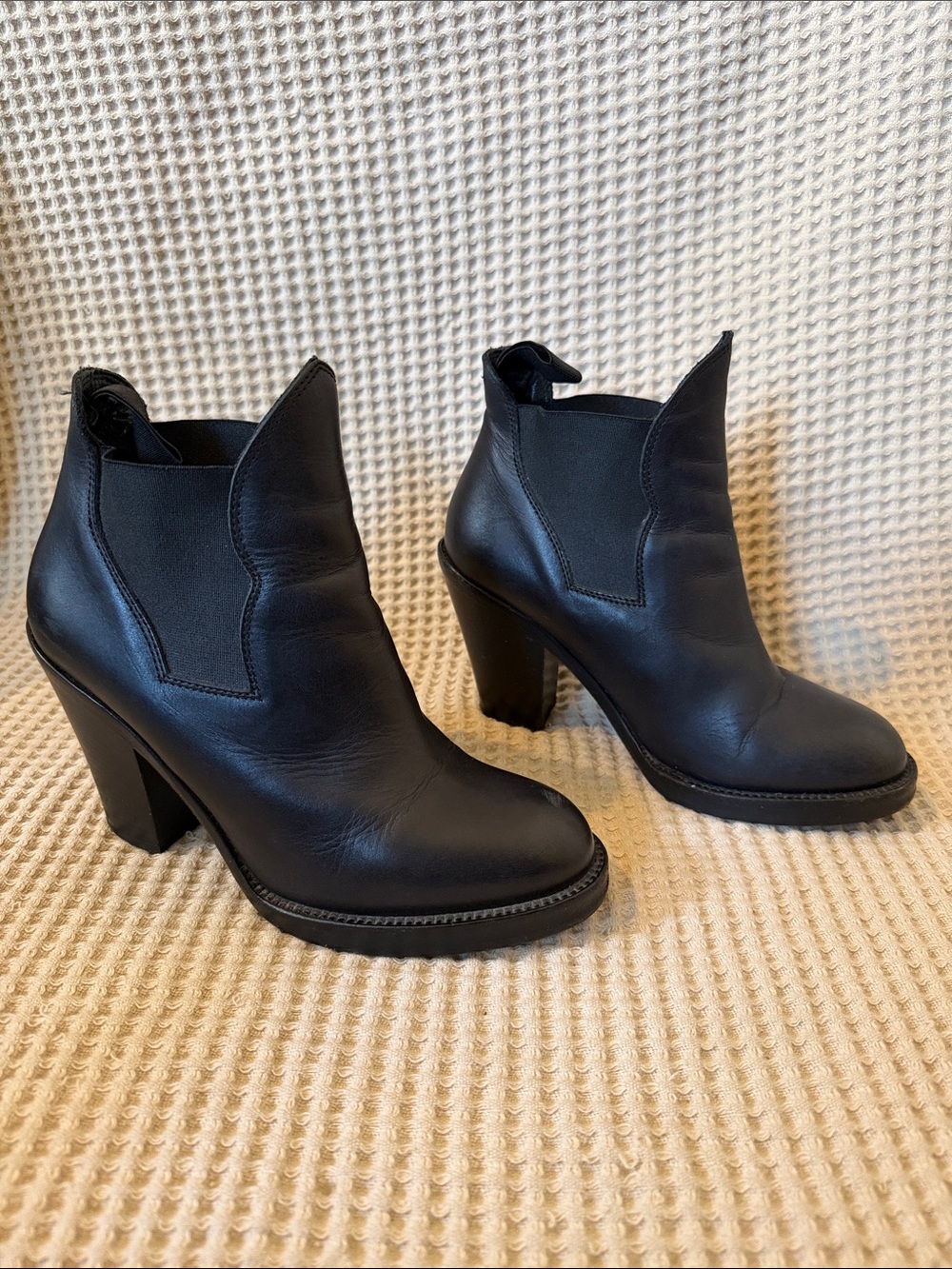 Acne Studios Star Boots EU 38 US 8 Black Heeled Boots Designer Luxury Shoes - Picture 3 of 7